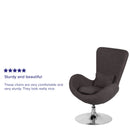 Soro High-Back Egg Style Lounge Chair With 360° Swivel Chrome Base