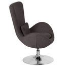 Soro High-Back Egg Style Lounge Chair With 360° Swivel Chrome Base
