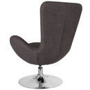 Soro High-Back Egg Style Lounge Chair With 360° Swivel Chrome Base