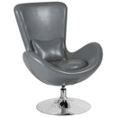 Soro High-Back Egg Style Lounge Chair with 360° Swivel Chrome Base