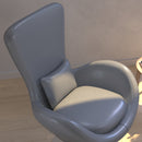 Soro High-Back Egg Style Lounge Chair with 360° Swivel Chrome Base