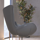 Soro High-Back Egg Style Lounge Chair with 360° Swivel Chrome Base