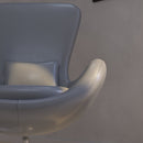 Soro High-Back Egg Style Lounge Chair with 360° Swivel Chrome Base