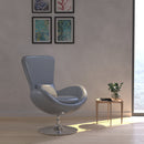Soro High-Back Egg Style Lounge Chair with 360° Swivel Chrome Base