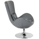 Soro High-Back Egg Style Lounge Chair with 360° Swivel Chrome Base