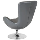 Soro High-Back Egg Style Lounge Chair with 360° Swivel Chrome Base