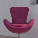 Soro High-Back Egg Style Lounge Chair With 360° Swivel Chrome Base