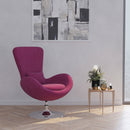 Soro High-Back Egg Style Lounge Chair With 360° Swivel Chrome Base