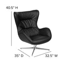 Olwen Ergonomic High-Back Lounge Chair 360° Swivel Accent Chair
