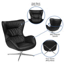 Olwen Ergonomic High-Back Lounge Chair 360° Swivel Accent Chair