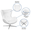 Olwen Ergonomic High-Back Lounge Chair 360° Swivel Accent Chair