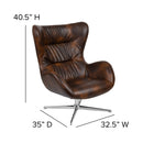Olwen Ergonomic High-Back Lounge Chair 360° Swivel Accent Chair
