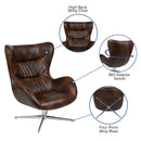 Olwen Ergonomic High-Back Lounge Chair 360° Swivel Accent Chair