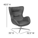 Olwen Ergonomic High-Back Lounge Chair 360° Swivel Accent Chair