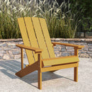 Riviera Adirondack Patio Chair With Vertical Lattice Back And Weather Resistant Frame