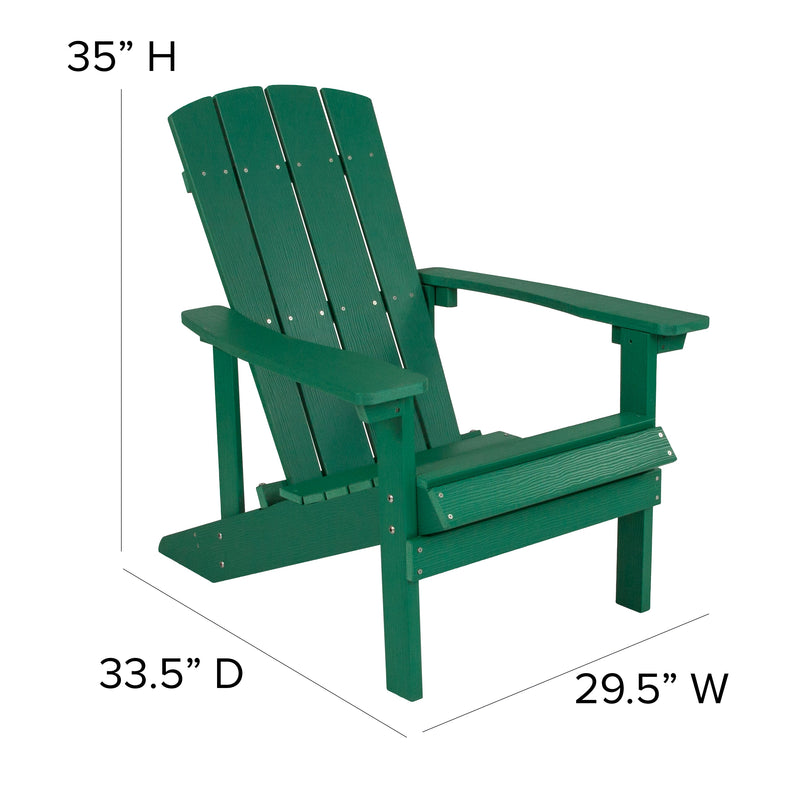 Riviera Adirondack Patio Chair With Vertical Lattice Back And Weather Resistant Frame
