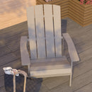 Riviera Adirondack Patio Chair With Vertical Lattice Back And Weather Resistant Frame