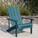 Riviera Adirondack Patio Chair With Vertical Lattice Back And Weather Resistant Frame