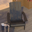 Riviera Adirondack Patio Chair With Vertical Lattice Back And Weather Resistant Frame