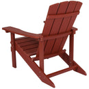 Riviera Adirondack Patio Chair With Vertical Lattice Back And Weather Resistant Frame