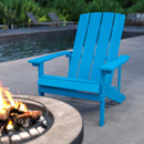 Set of 2 Riviera Adirondack Patio Chairs With Vertical Lattice Back And Weather Resistant Frame