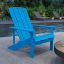 Set of 2 Riviera Adirondack Patio Chairs With Vertical Lattice Back And Weather Resistant Frame