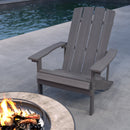 Set of 2 Riviera Adirondack Patio Chairs With Vertical Lattice Back And Weather Resistant Frame