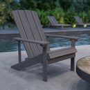 Set of 2 Riviera Adirondack Patio Chairs With Vertical Lattice Back And Weather Resistant Frame