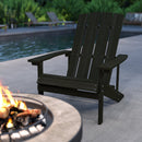 Set of 2 Riviera Adirondack Patio Chairs With Vertical Lattice Back And Weather Resistant Frame