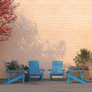 Set of 4 Riviera All-Weather Poly Resin Wood Adirondack Chairs