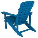 Set of 4 Riviera All-Weather Poly Resin Wood Adirondack Chairs