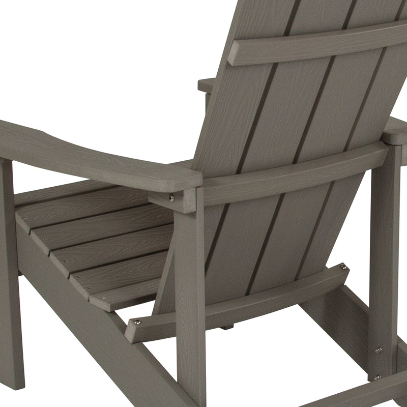 Set of 4 Riviera All-Weather Poly Resin Wood Adirondack Chairs