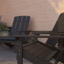 Set of 4 Riviera All-Weather Poly Resin Wood Adirondack Chairs