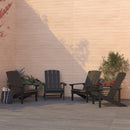 Set of 4 Riviera All-Weather Poly Resin Wood Adirondack Chairs
