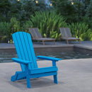 Riviera Poly Resin Folding Adirondack Lounge Chair - All-Weather Indoor/Outdoor Patio Chair