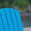 Riviera Poly Resin Folding Adirondack Lounge Chair - All-Weather Indoor/Outdoor Patio Chair