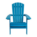 Riviera Poly Resin Folding Adirondack Lounge Chair - All-Weather Indoor/Outdoor Patio Chair