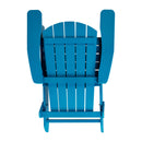 Riviera Poly Resin Folding Adirondack Lounge Chair - All-Weather Indoor/Outdoor Patio Chair