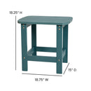 Riviera Poly Resin Indoor/Outdoor All-Weather Adirondack Side Table