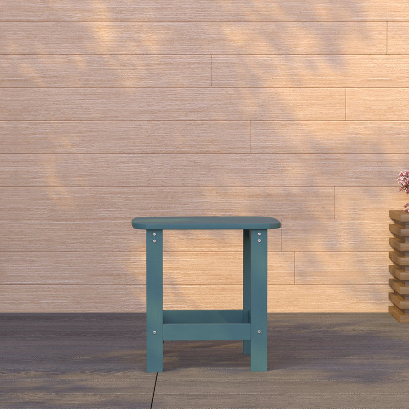 Riviera Poly Resin Indoor/Outdoor All-Weather Adirondack Side Table