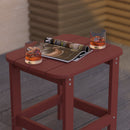 Riviera Poly Resin Indoor/Outdoor All-Weather Adirondack Side Table
