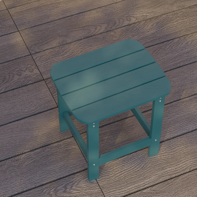 Riviera Poly Resin Indoor/Outdoor All-Weather Adirondack Side Table