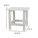 Riviera Poly Resin Indoor/Outdoor All-Weather Adirondack Side Table