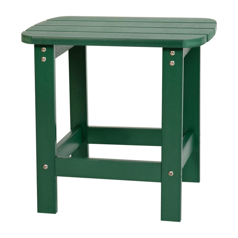 Riviera Poly Resin Indoor/Outdoor All-Weather Adirondack Side Table