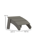 Piedmont Modern All-Weather Poly Resin Wood Adirondack Ottoman Foot Rest