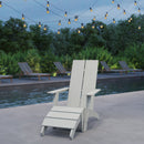 Piedmont Modern All-Weather Poly Resin Wood Adirondack Ottoman Foot Rest