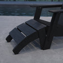 Piedmont Modern All-Weather Poly Resin Wood Adirondack Ottoman Foot Rest