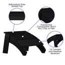 Piedmont Modern All-Weather Poly Resin Wood Adirondack Ottoman Foot Rest