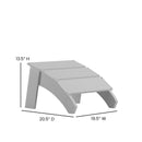 Piedmont Modern All-Weather Poly Resin Wood Adirondack Ottoman Foot Rest