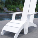 Piedmont Modern All-Weather Poly Resin Wood Adirondack Ottoman Foot Rest